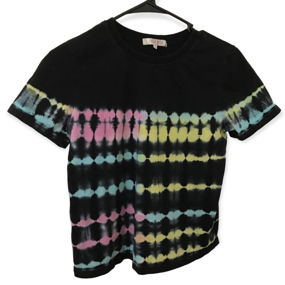 3/$15 Stella tweed multi color tiedye baby tee